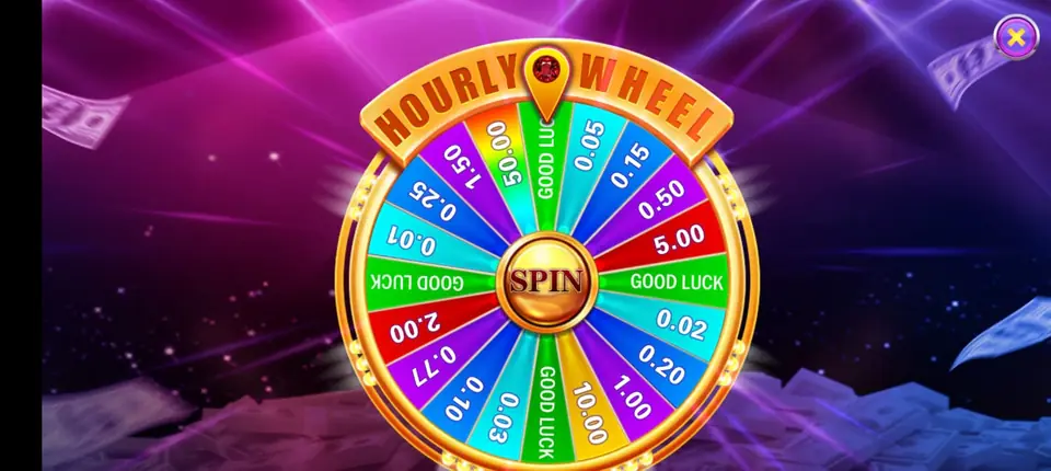 Game Vault hourly bonus wheel